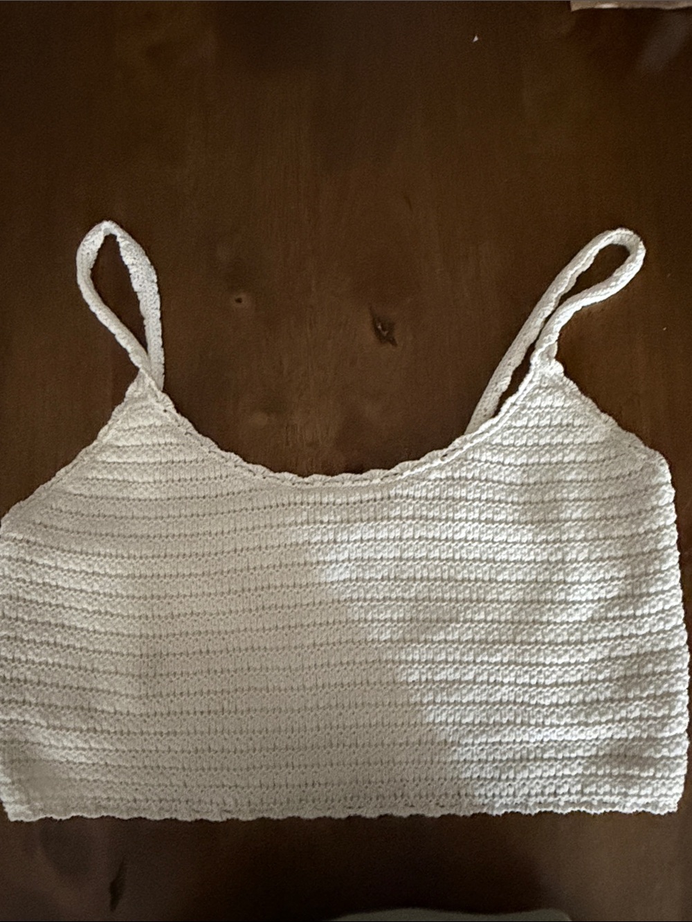 Aerie White Crochet Crop Top - Large